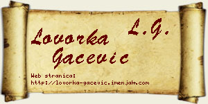 Lovorka Gačević vizit kartica